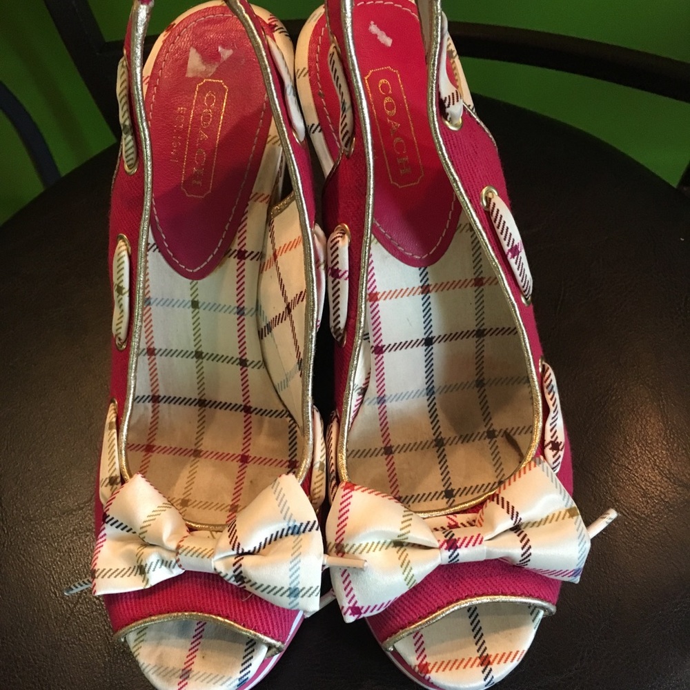 Coach sandals with bow